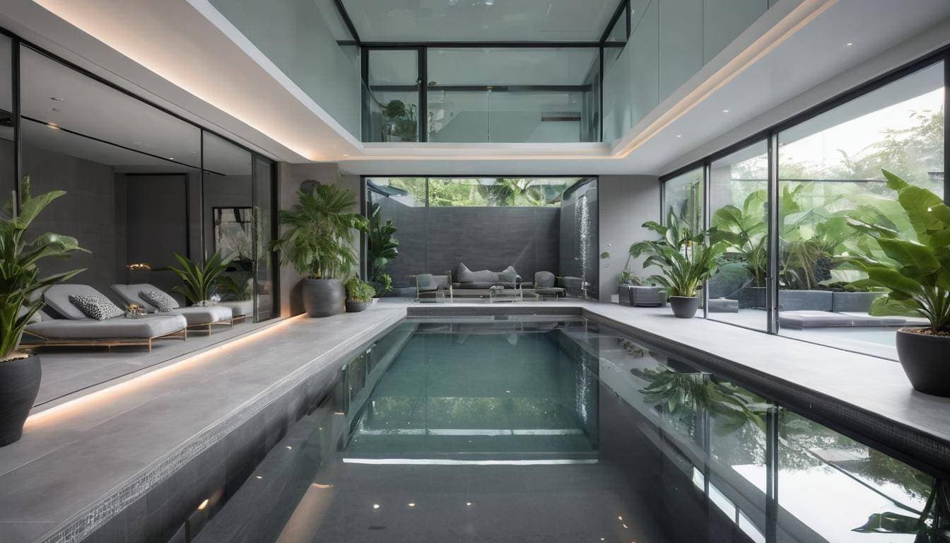 Luxurious modern indoor pool