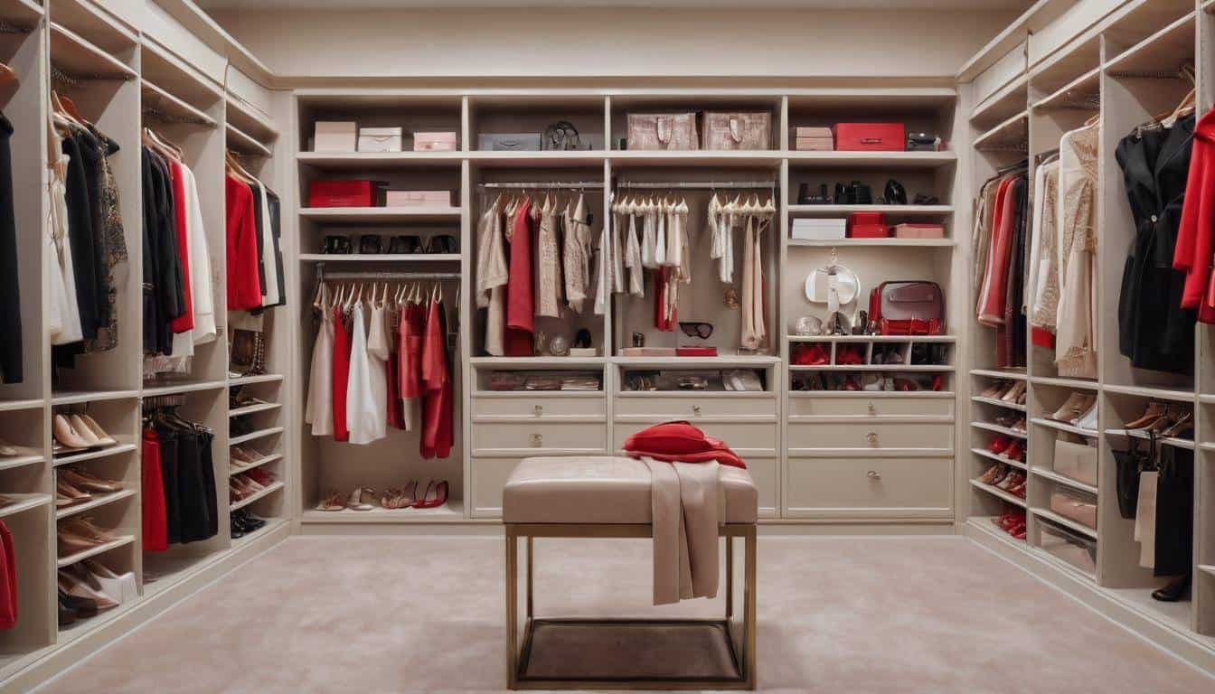 Luxurious organized walk-in closet