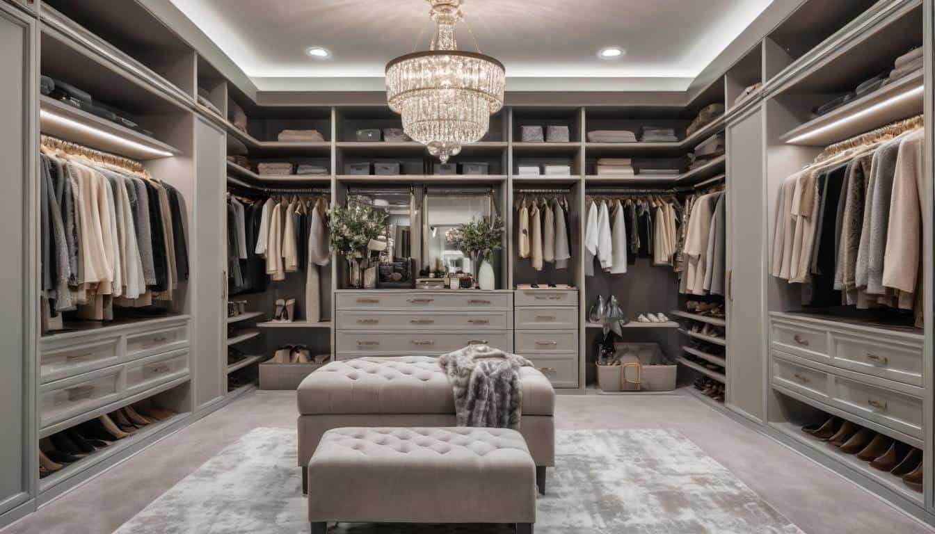 Luxurious walk-in closet design