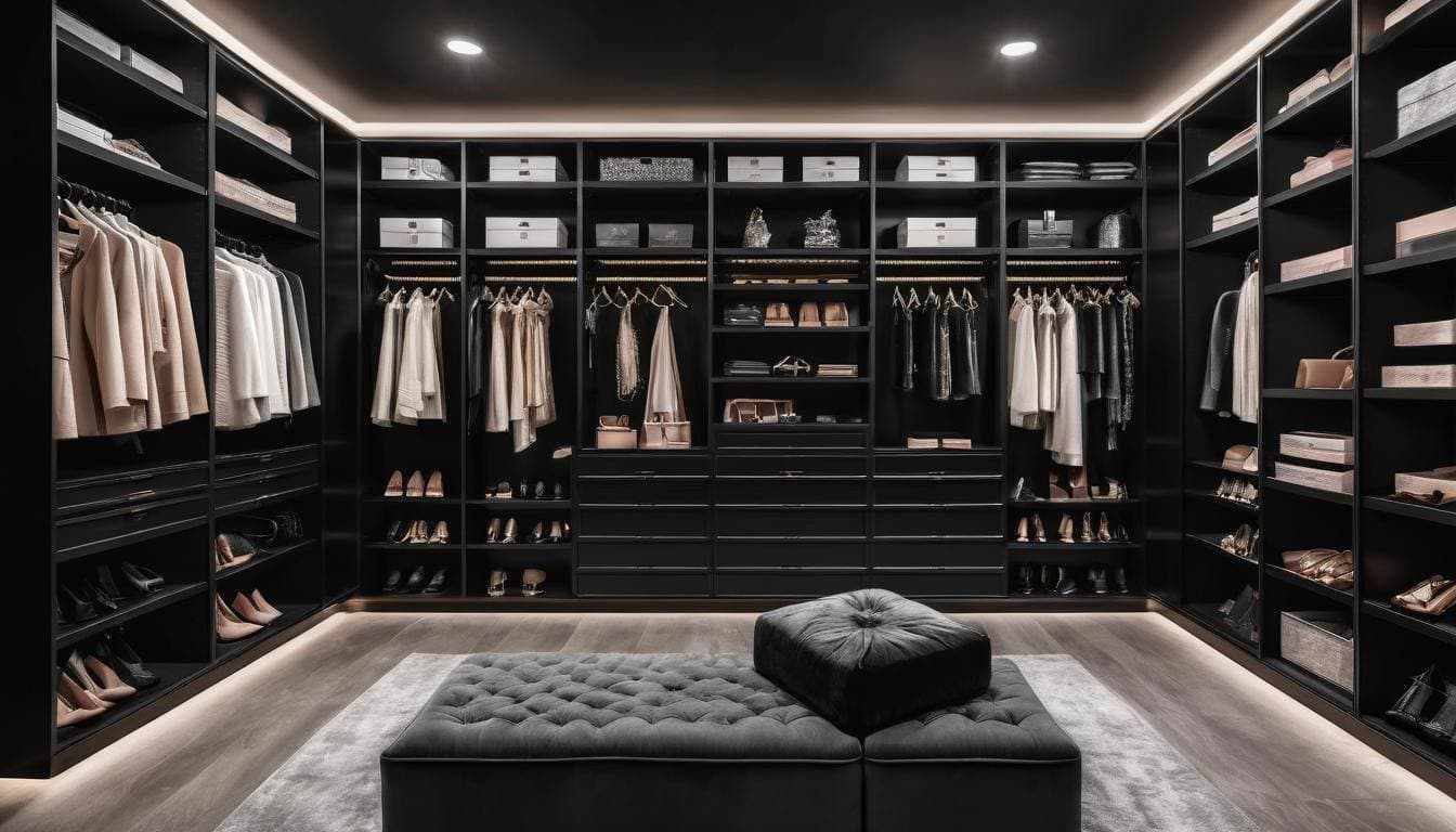 Luxurious walk-in closet