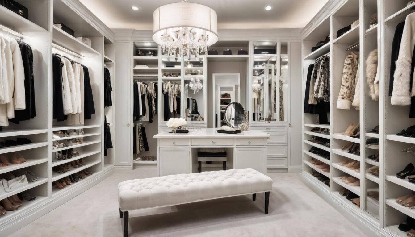 Luxurious white closet