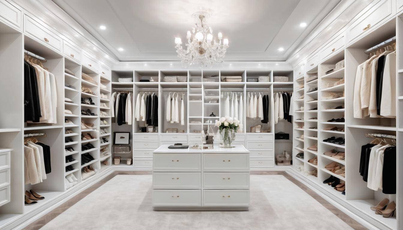 Luxurious white closet