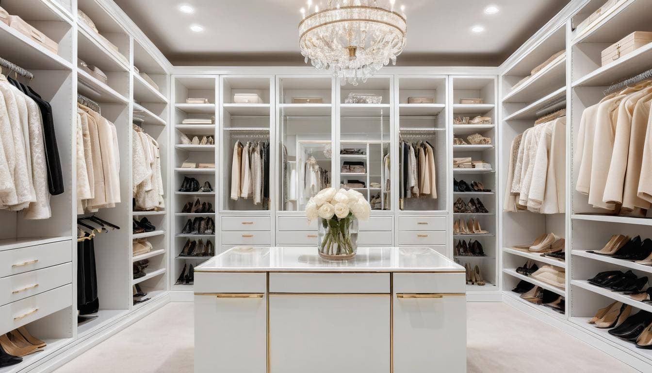 Luxurious white closet