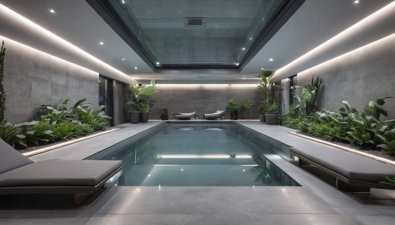 Modern Grey Indoor Pool