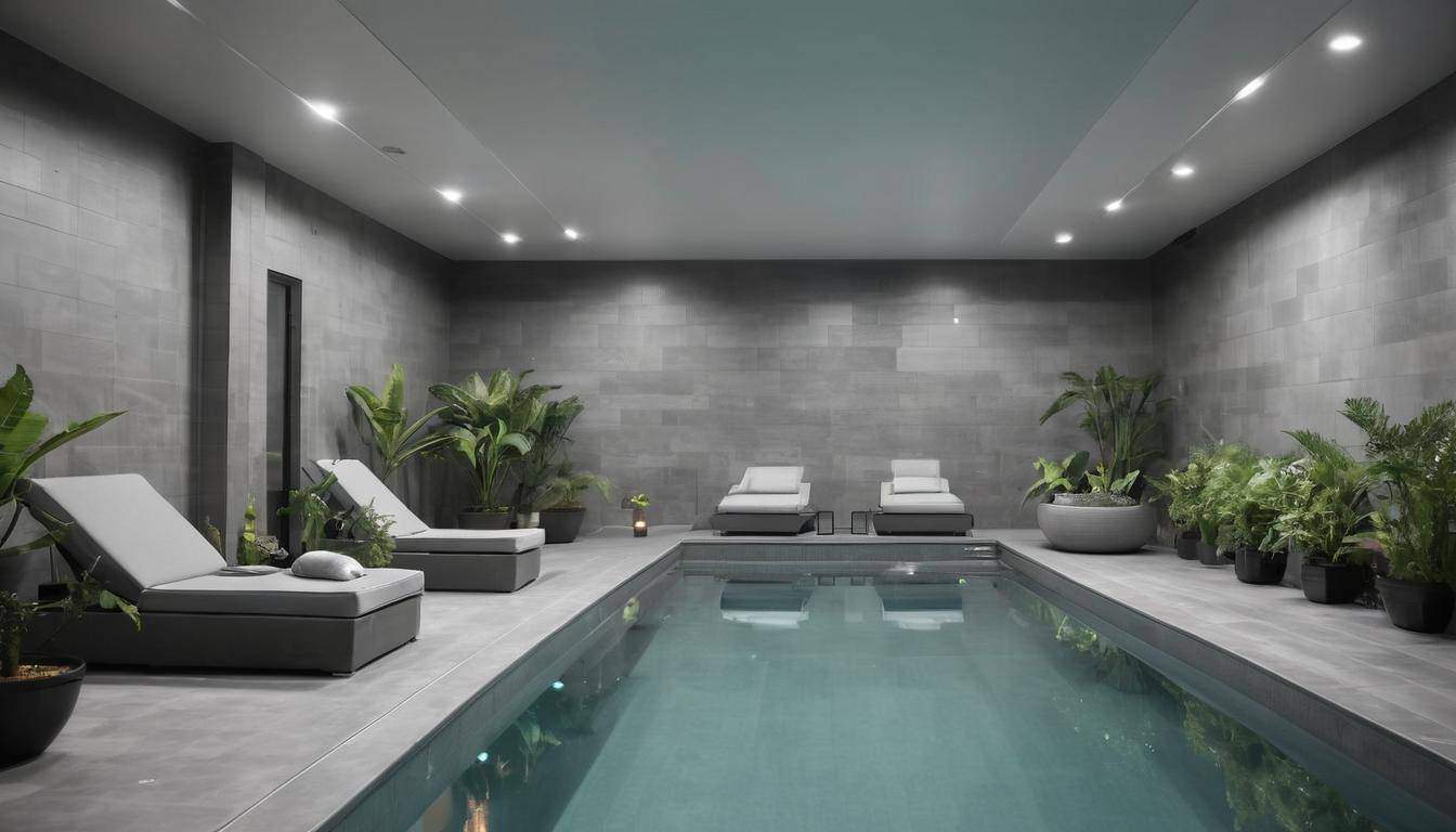 Modern indoor pool elegance