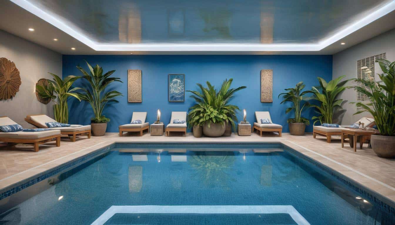 Relaxing indoor pool escape