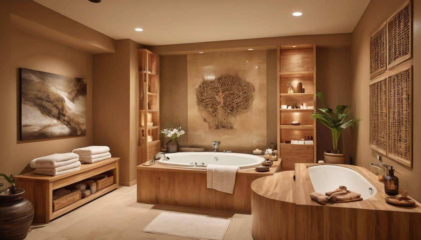 Serene light brown spa