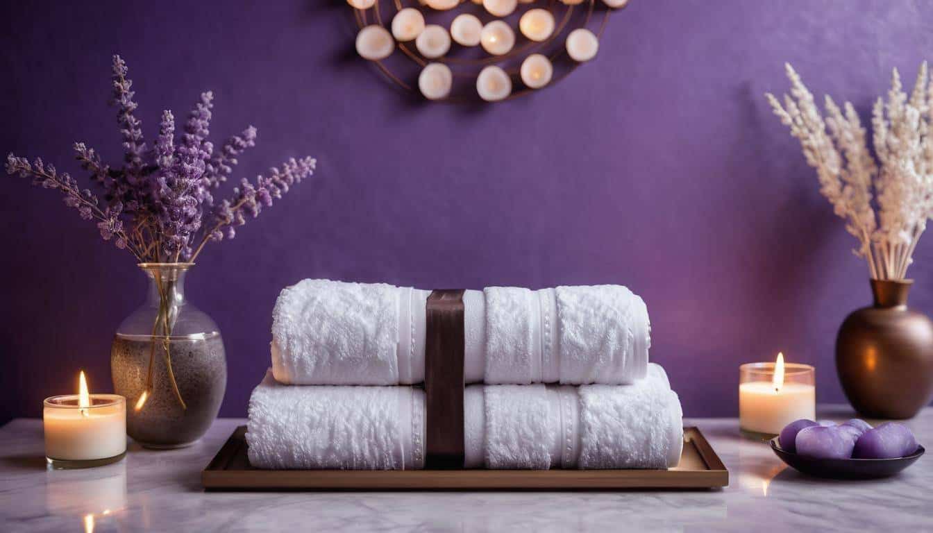 Serene purple home spa