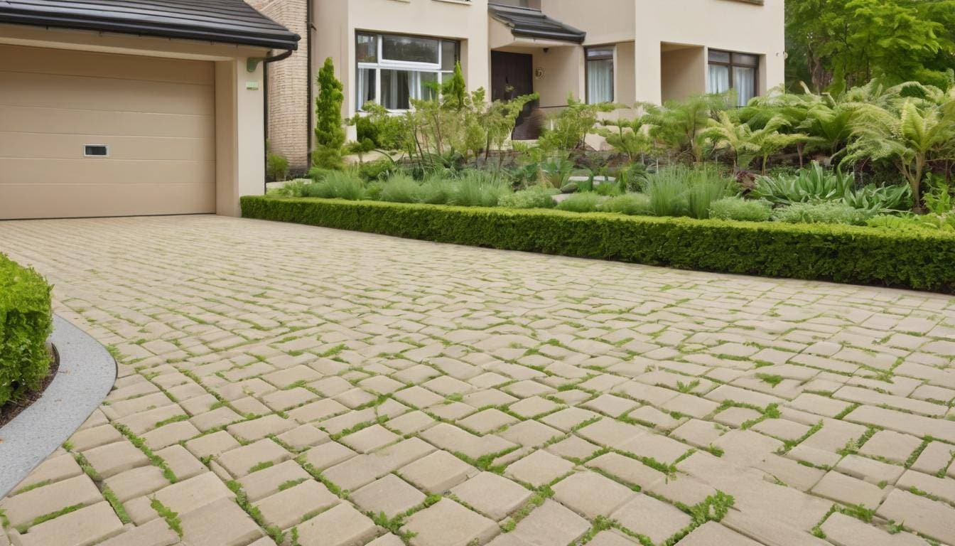 Sustainable Beige Driveway