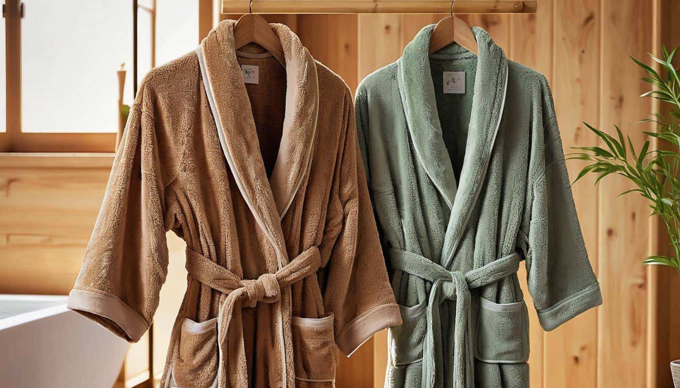 Sustainable luxury spa bathrobes