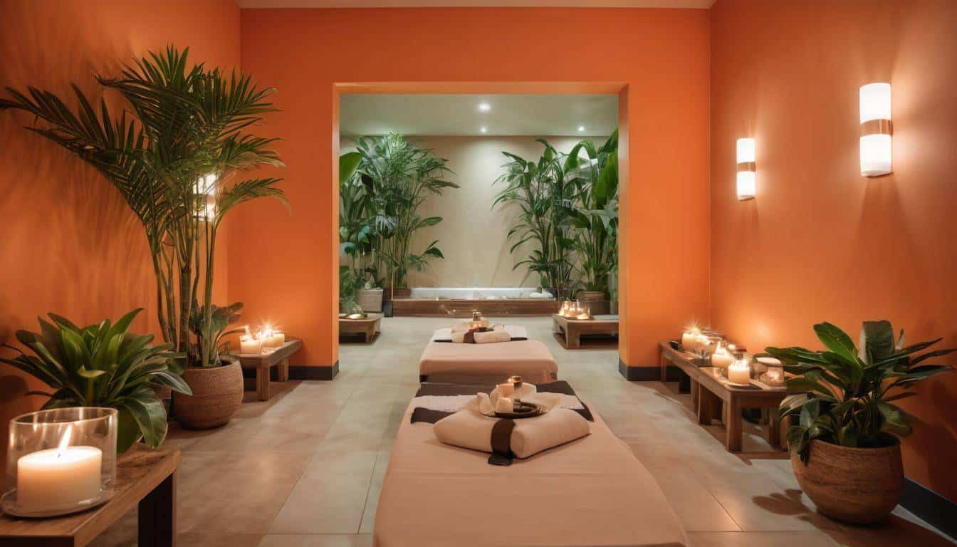 Tranquil Orange Spa Setting