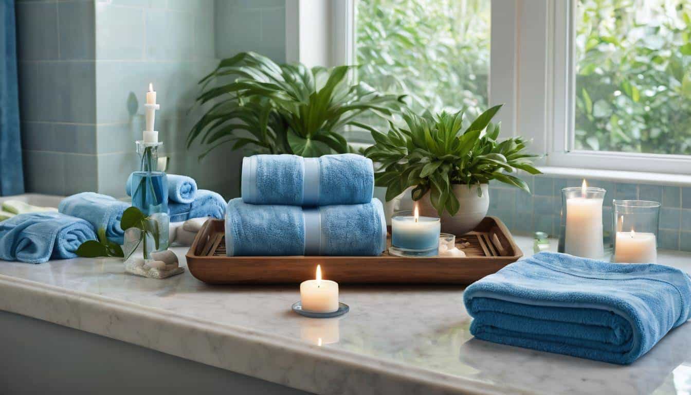 Tranquil blue home spa