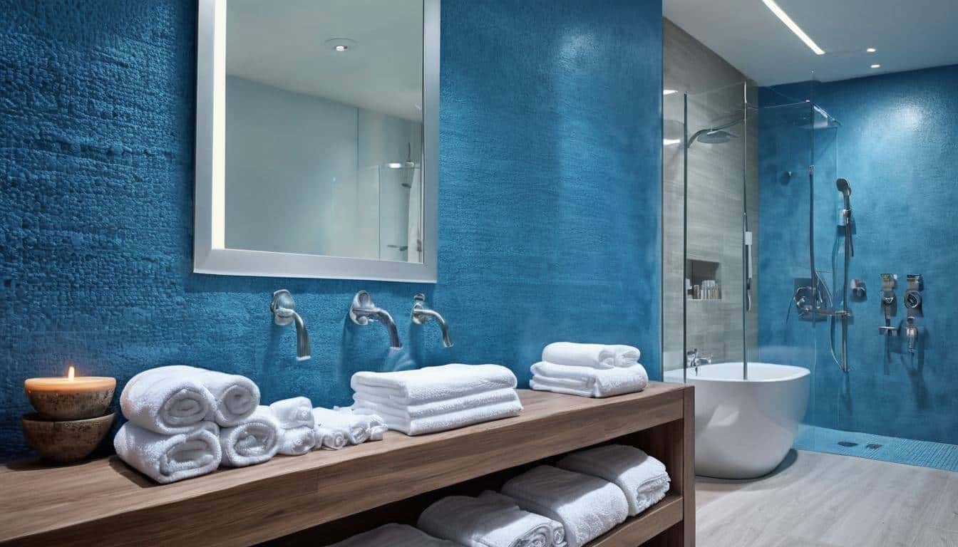 Tranquil blue home spa