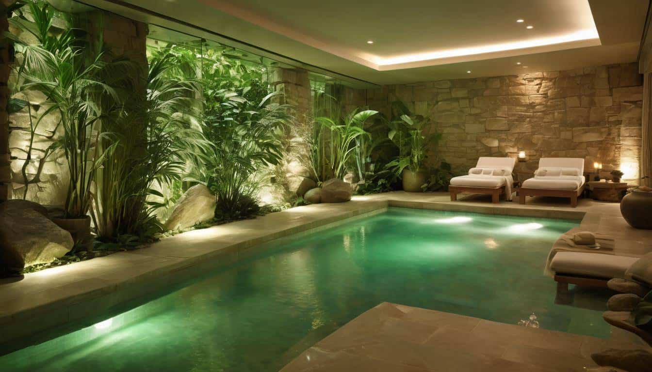 Tranquil green home spa