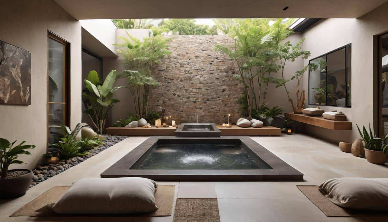 Tranquil home spa sanctuary