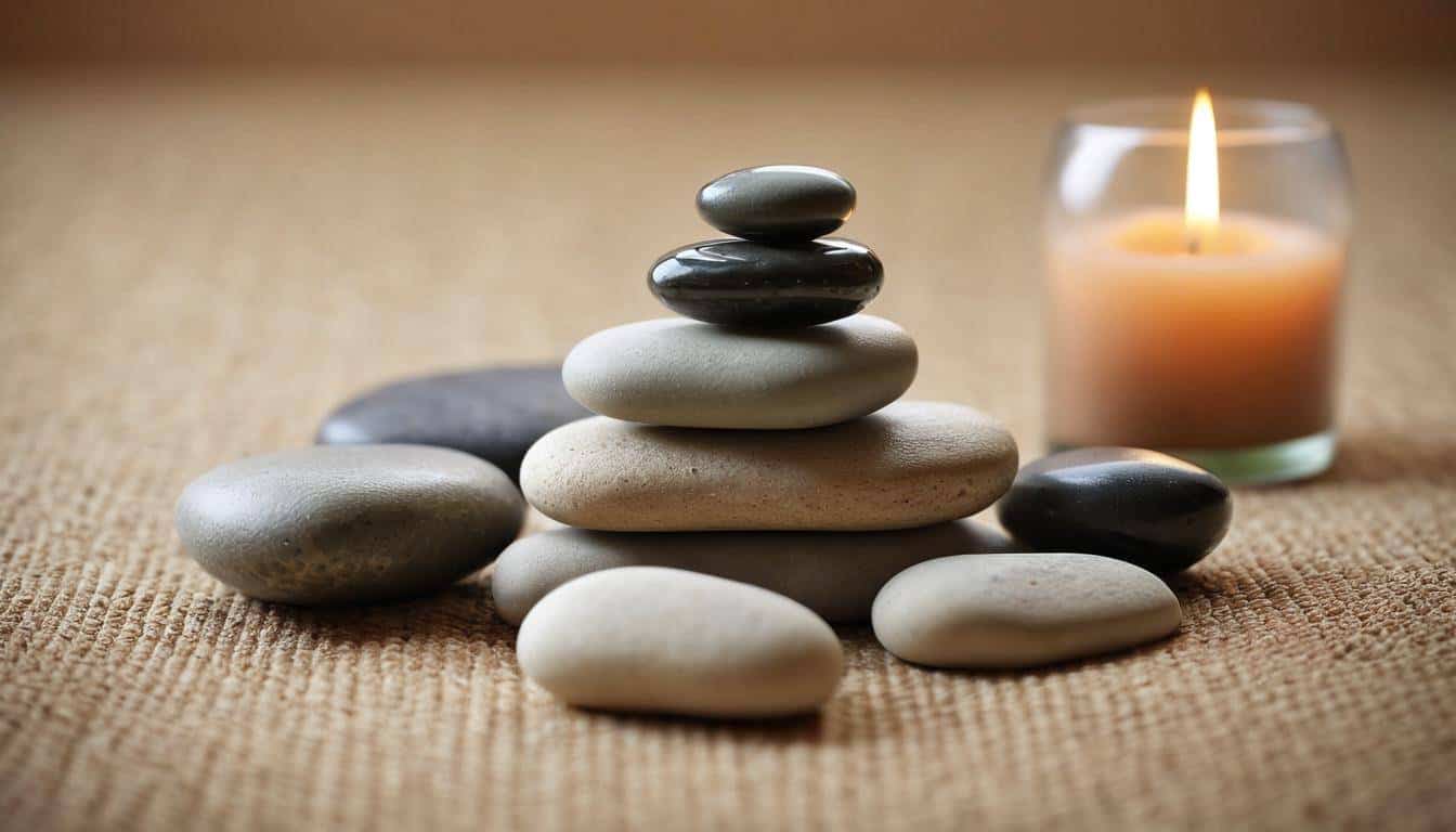 Tranquil spa stones